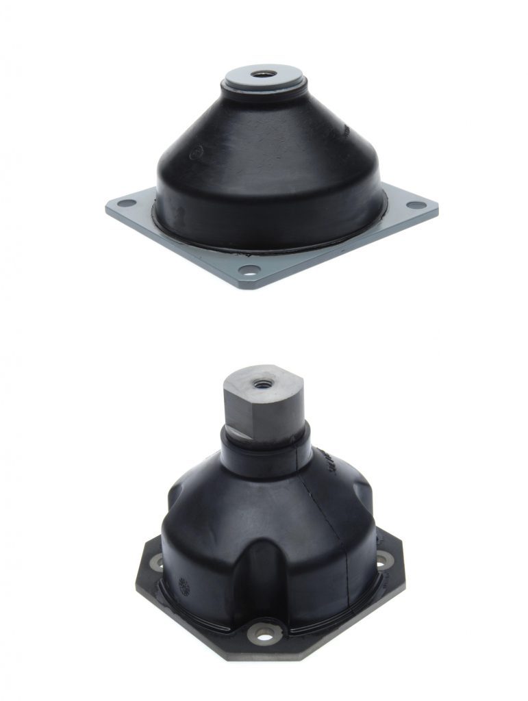 Elastomeric transport shock mounts